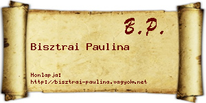 Bisztrai Paulina névjegykártya